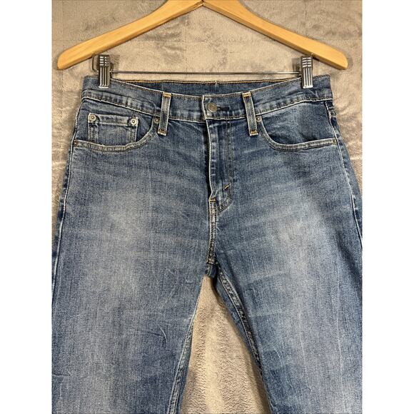 Levis 502 Jeans Mens 29x32 (29x30 actual) Blue Stretch Denim Slim Fit - Picture 2 of 13